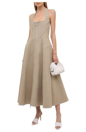 Женское льняное платье BOTTEGA VENETA бежевого цвета по цене 259500 руб., арт. 656377/V00E0 | Фото 2 Женское льняное платье BOTTEGA VENETA бежевого цвета, арт. 656377/V00E0 | Фото 2