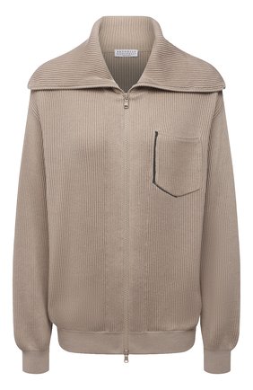 Женский хлопковый кардиган BRUNELLO CUCINELLI бежевого цвета по цене 144000 руб., арт. M19179116P | Фото 1 Женский хлопковый кардиган BRUNELLO CUCINELLI бежевого цвета, арт. M19179116P | Фото 1