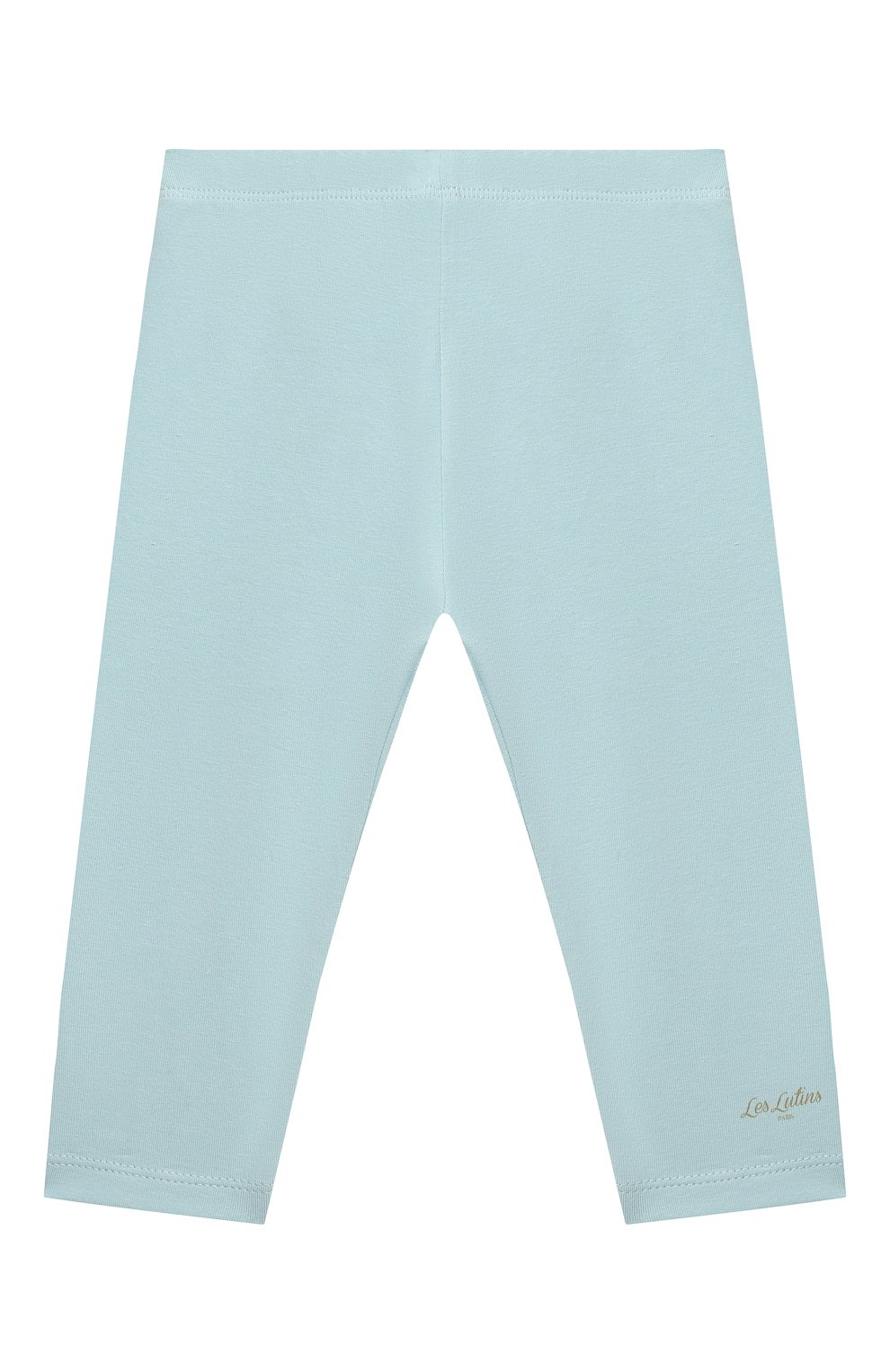 Детские хлопковые брюки LES LUTINS PARIS голубого цвета, арт. 21E357/LEGGING JERSEY | Фото 1