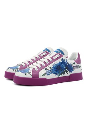 Женские кожаные кеды portofino DOLCE & GABBANA разноцветного цвета по цене 85200 руб., арт. CK1545/B5831 | Фото 1 Женские кожаные кеды portofino DOLCE & GABBANA разноцветного цвета, арт. CK1545/B5831 | Фото 1 (Материал внутренний: Натуральная кожа; Подошва: Платформа; Материал внешний: Кожа; Материал утеплителя: Без утеплителя; Длина стельки: 25,6, 27,7, 26, 22,9, 24,7, 25,3, 27, 23,2, 23,6, 16,0, 22,6, 23,3, 24,0, 24,6, 26,0, 26,6; Стили: Гранж)