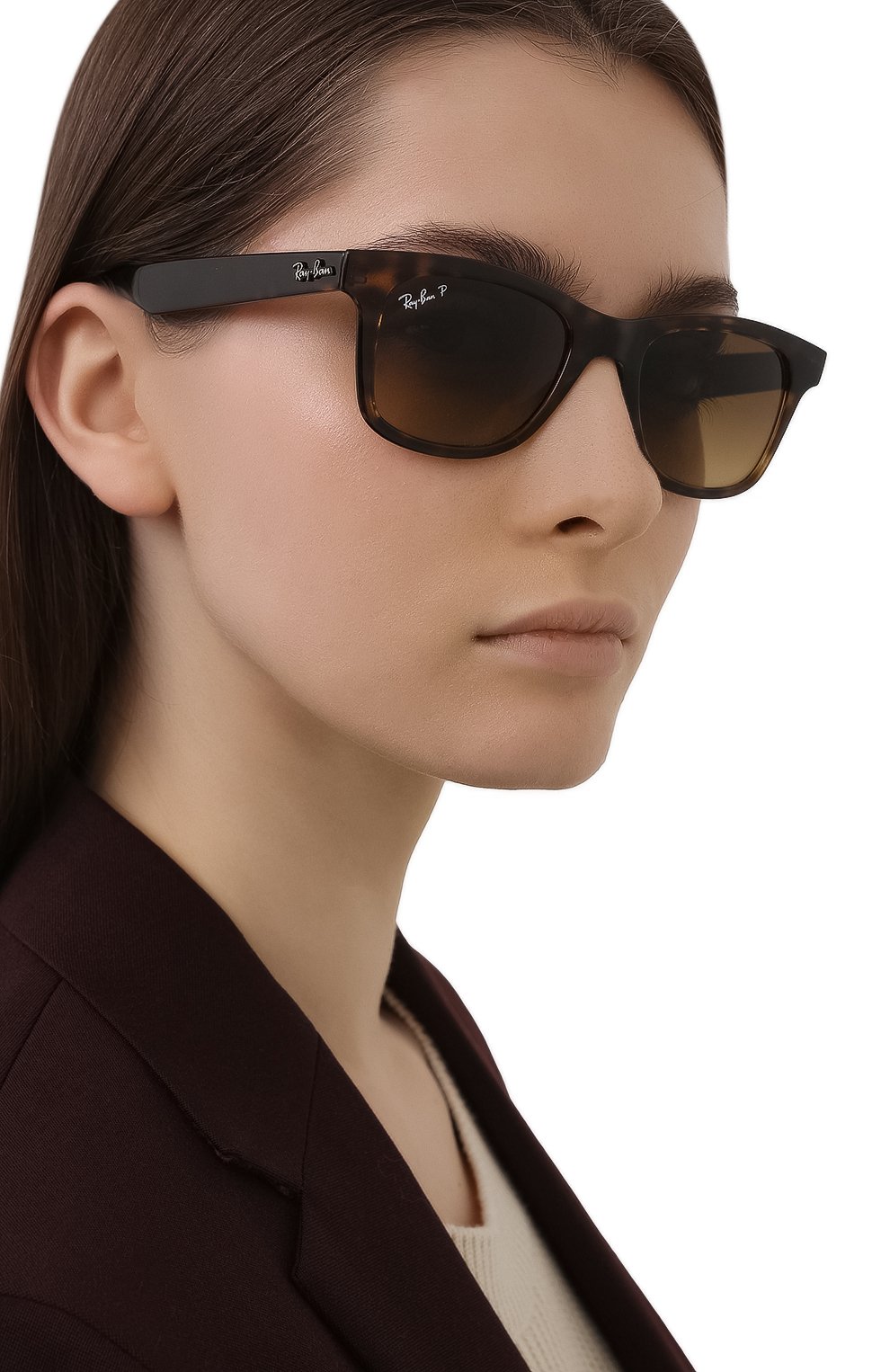 Женские солнцезащитные очки RAY-BAN коричневого цвета по цене 15800 руб., арт. 4640-710/M2 | Фото 2 Женские солнцезащитные очки RAY-BAN коричневого цвета, арт. 4640-710/M2 | Фото 2