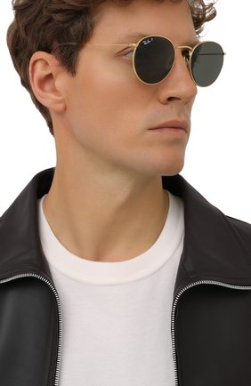 Женские солнцезащитные очки RAY-BAN золотого цвета по цене 32900 руб., арт. 8247-921658 | Фото 3 Женские солнцезащитные очки RAY-BAN золотого цвета, арт. 8247-921658 | Фото 3