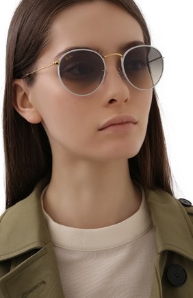 Женские солнцезащитные очки RAY-BAN белого цвета по цене 14200 руб., арт. 3447JM-919632 | Фото 2 Женские солнцезащитные очки RAY-BAN белого цвета, арт. 3447JM-919632 | Фото 2