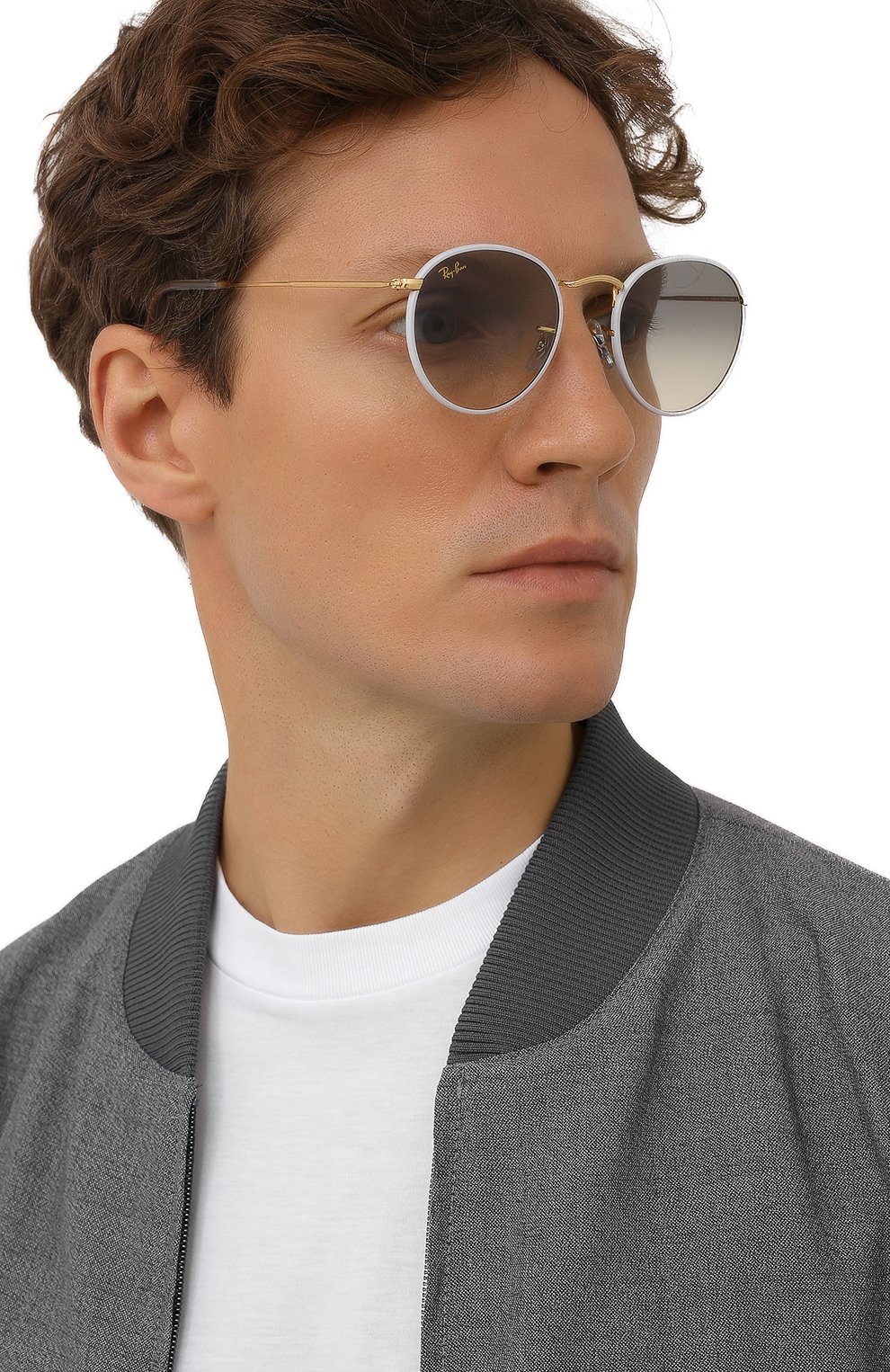 Женские солнцезащитные очки RAY-BAN белого цвета по цене 14200 руб., арт. 3447JM-919632 | Фото 3 Женские солнцезащитные очки RAY-BAN белого цвета, арт. 3447JM-919632 | Фото 3