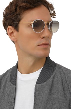Женские солнцезащитные очки RAY-BAN белого цвета по цене 14200 руб., арт. 3447JM-919632 | Фото 3 Женские солнцезащитные очки RAY-BAN белого цвета, арт. 3447JM-919632 | Фото 3