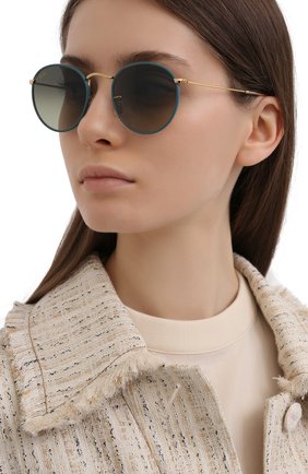 Женские солнцезащитные очки RAY-BAN зеленого цвета по цене 0 руб., арт. 3447JM-9196BH | Фото 2 Женские солнцезащитные очки RAY-BAN зеленого цвета, арт. 3447JM-9196BH | Фото 2 (Кросс-КТ: С/з-унисекс; Региональные ограничения белый список (Axapta Mercury): RU; Тип очков: С/з; Очки форма: Круглые; Оптика Гендер: оптика-унисекс)