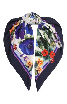 Женский шелковый платок DOLCE & GABBANA сиреневого цвета по цене 39650 руб., арт. IN090R/G0TGG | Фото 1 Женский шелковый платок DOLCE & GABBANA сиреневого цвета, арт. IN090R/G0TGG | Фото 1