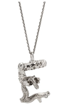Женская кулон на цепочке alphabet e CHLOÉ серебряного цвета по цене 36350 руб., арт. CHC21UF02ECH5 | Фото 2 Женская кулон на цепочке alphabet e CHLOÉ серебряного цвета, арт. CHC21UF02ECH5 | Фото 2 (Материал: Металл)