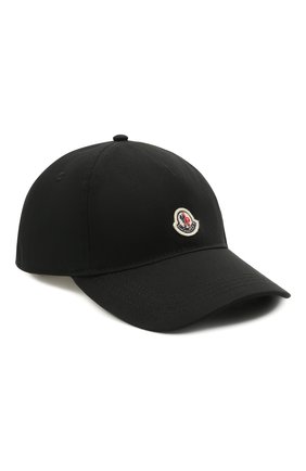 Женская хлопковая бейсболка MONCLER черного цвета по цене 11900 руб., арт. G1-093-3B703-10-V0006 | Фото 1 Женская хлопковая бейсболка MONCLER черного цвета, арт. G1-093-3B703-10-V0006 | Фото 1