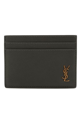 Женский кожаный футляр для кредитных карт SAINT LAURENT темно-серого цвета по цене 18950 руб., арт. 635262/15B0W | Фото 1 Женский кожаный футляр для кредитных карт SAINT LAURENT темно-серого цвета, арт. 635262/15B0W | Фото 1