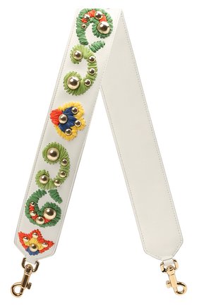 Женские кожаный ремень для сумки DOLCE & GABBANA белого цвета по цене 71500 руб., арт. BI2910/A0492 | Фото 1 Женские кожаный ремень для сумки DOLCE & GABBANA белого цвета, арт. BI2910/A0492 | Фото 1