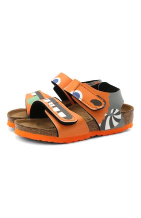 Детские сандалии BIRKENSTOCK оранжевого цвета по цене 6410 руб., арт. 1019047 | Фото 1 Детские сандалии BIRKENSTOCK оранжевого цвета, арт. 1019047 | Фото 1 (Материал внешний: Экокожа)