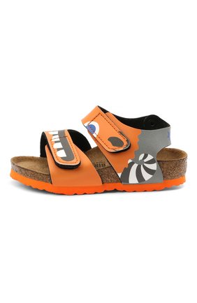 Детские сандалии BIRKENSTOCK оранжевого цвета по цене 6410 руб., арт. 1019047 | Фото 2 Детские сандалии BIRKENSTOCK оранжевого цвета, арт. 1019047 | Фото 2 (Материал внешний: Экокожа)