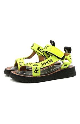Детские сандалии PIED ROUGIA PARIS желтого цвета по цене 8690 руб., арт. WALKIE TALKIE/SS21WTS2001N07/27 | Фото 1 Детские сандалии PIED ROUGIA PARIS желтого цвета, арт. WALKIE TALKIE/SS21WTS2001N07/27 | Фото 1 (Материал внутренний: Натуральная кожа, Текстиль; Материал внешний: Текстиль)