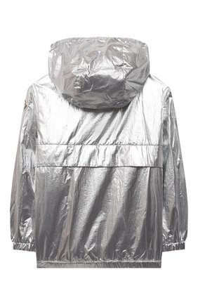 Детская ветровка с капюшоном MONCLER серебряного цвета по цене 35500 руб., арт. G1-954-1B713-10-53A48/8-10A | Фото 2 Детская ветровка с капюшоном MONCLER серебряного цвета, арт. G1-954-1B713-10-53A48/8-10A | Фото 2 (Материал внешний: Синтетический материал; Кросс-КТ: Ветровка, Сезон: демисезон; Рукава: Длинные; Материал подклада: Синтетический материал; Ростовка одежда: 10 - 11 лет | 140 - 146см, 8 лет | 128 см)