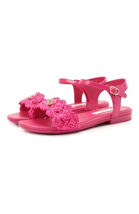 Детские кожаные босоножки DOLCE & GABBANA фуксия цвета по цене 24100 руб., арт. D11025/AG952/37-39 | Фото 1 Детские кожаные босоножки DOLCE & GABBANA фуксия цвета, арт. D11025/AG952/37-39 | Фото 1 (Материал внутренний: Натуральная кожа; Материал внешний: Кожа)