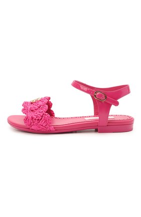 Детские кожаные босоножки DOLCE & GABBANA фуксия цвета по цене 24100 руб., арт. D11025/AG952/37-39 | Фото 2 Детские кожаные босоножки DOLCE & GABBANA фуксия цвета, арт. D11025/AG952/37-39 | Фото 2 (Материал внутренний: Натуральная кожа; Материал внешний: Кожа)