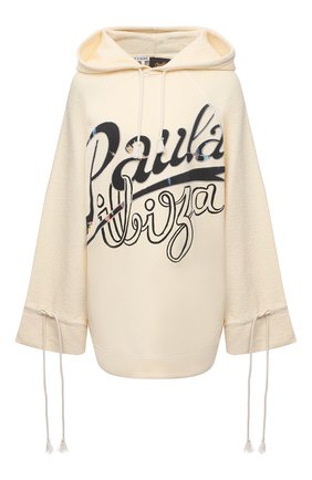 Женский хлопковое худи loewe x paula's ibiza LOEWE бежевого цвета по цене 61500 руб., арт. S616Y25X01 | Фото 1 Женский хлопковое худи loewe x paula's ibiza LOEWE бежевого цвета, арт. S616Y25X01 | Фото 1 (Длина (для топов): Удлиненные; Рукава: Длинные; Стили: Бохо; Материал внешний: Хлопок; Женское Кросс-КТ: Худи-одежда)