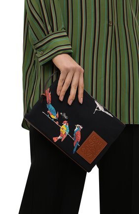 Женский клатч oblong loewe x paula's ibiza LOEWE черного цвета по цене 34150 руб., арт. C730C63X14 | Фото 2 Женский клатч oblong loewe x paula's ibiza LOEWE черного цвета, арт. C730C63X14 | Фото 2 (Женское Кросс-КТ: Клатч-клатчи; Материал: Текстиль; Размер: medium)