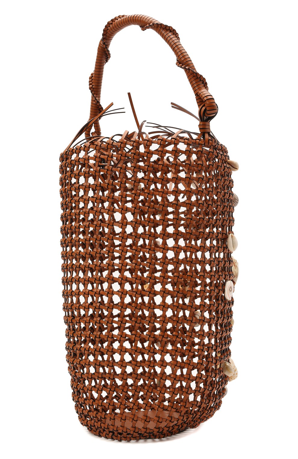 Женская сумка mesh bucket loewe x paula's ibiza LOEWE коричневого цвета по цене 191500 руб., арт. A546W52X02 | Фото 3 Женская сумка mesh bucket loewe x paula's ibiza LOEWE коричневого цвета, арт. A546W52X02 | Фото 3 (Сумки-технические: Сумки через плечо, Сумки top-handle; Материал: Натуральная кожа, Растительное волокно; Ремень/цепочка: На ремешке; Размер: large)
