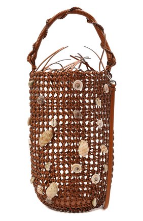 Женская сумка mesh bucket loewe x paula's ibiza LOEWE коричневого цвета по цене 191500 руб., арт. A546W52X02 | Фото 6 Женская сумка mesh bucket loewe x paula's ibiza LOEWE коричневого цвета, арт. A546W52X02 | Фото 6 (Сумки-технические: Сумки через плечо, Сумки top-handle; Материал: Натуральная кожа, Растительное волокно; Ремень/цепочка: На ремешке; Размер: large)