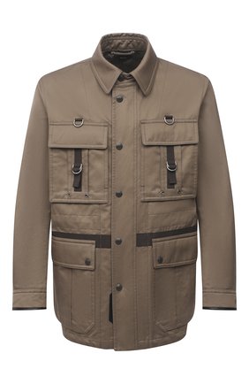Мужская куртка из хлопка и вискозы TOM FORD хаки цвета по цене 370000 руб., арт. BW076/TF0544 | Фото 1 Мужская куртка из хлопка и вискозы TOM FORD хаки цвета, арт. BW076/TF0544 | Фото 1 (Стили: Кэжуэл, Милитари; Кросс-КТ: Ветровка, Куртка; Рукава: Длинные; Материал внешний: Вискоза, Хлопок; Материал подклада: Купро; Длина (верхняя одежда): До середины бедра; Региональные ограничения белый список (Axapta Mercury): RU)