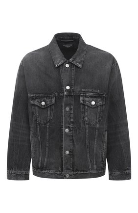 Мужская джинсовая куртка BALENCIAGA темно-серого цвета по цене 114500 руб., арт. 657607/TBP47 | Фото 1 Мужская джинсовая куртка BALENCIAGA темно-серого цвета, арт. 657607/TBP47 | Фото 1