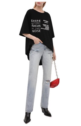 Женская хлопковая футболка YOHJI YAMAMOTO черного цвета по цене 24600 руб., арт. ND-T77-999 | Фото 2 Женская хлопковая футболка YOHJI YAMAMOTO черного цвета, арт. ND-T77-999 | Фото 2