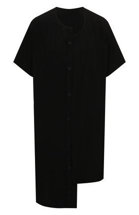 Женская рубашка YOHJI YAMAMOTO черного цвета по цене 51950 руб., арт. ND-B51-500 | Фото 1 Женская рубашка YOHJI YAMAMOTO черного цвета, арт. ND-B51-500 | Фото 1