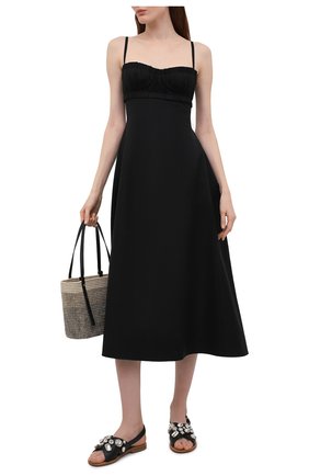Женские кожаные сандалии MARNI черного цвета по цене 54750 руб., арт. SAMS012400/P4107 | Фото 2 Женские кожаные сандалии MARNI черного цвета, арт. SAMS012400/P4107 | Фото 2