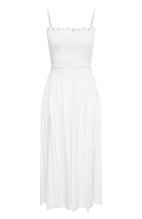 Женское платье REDVALENTINO белого цвета по цене 52100 руб., арт. VR0MJ06R/5WB | Фото 1 Женское платье REDVALENTINO белого цвета, арт. VR0MJ06R/5WB | Фото 1 (Материал внешний: Хлопок, Синтетический материал; Материал подклада: Синтетический материал; Стили: Романтичный; Женское Кросс-КТ: Платье-одежда, Сарафаны; Длина Ж (юбки, платья, шорты): Миди; Случай: Повседневный; Региональные ограничения белый список (Axapta Mercury): RU; Рукава: На бретелях)