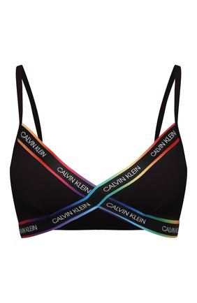 Женский бра-топ CALVIN KLEIN черного цвета по цене 6825 руб., арт. KW0KW01309 | Фото 1 Женский бра-топ CALVIN KLEIN черного цвета, арт. KW0KW01309 | Фото 1