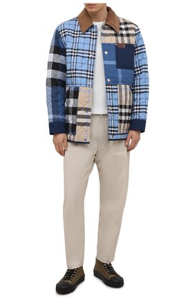 Мужские текстильные кеды MONCLER хаки цвета по цене 48700 руб., арт. G1-09A-4M739-40-02SSA | Фото 2 Мужские текстильные кеды MONCLER хаки цвета, арт. G1-09A-4M739-40-02SSA | Фото 2