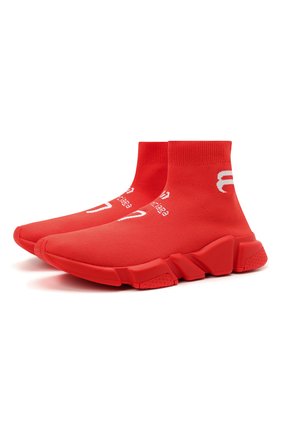 Мужские текстильные кроссовки speed BALENCIAGA красного цвета, арт. 645734/W2DBU | Фото 1 (Материал внутренний: Текстиль; Стили: Гранж; Материал внешний: Текстиль; Подошва: Массивная)