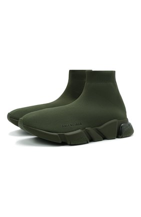 Мужские текстильные кроссовки speed clear sole BALENCIAGA хаки цвета по цене 78250 руб., арт. 607544/W2DBL | Фото 1 Мужские текстильные кроссовки speed clear sole BALENCIAGA хаки цвета, арт. 607544/W2DBL | Фото 1