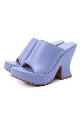 Женские кожаные мюли wedge BOTTEGA VENETA сиреневого цвета по цене 75700 руб., арт. 658979/VBSD0 | Фото 1 Женские кожаные мюли wedge BOTTEGA VENETA сиреневого цвета, арт. 658979/VBSD0 | Фото 1 (Подошва: Платформа; Каблук высота: Высокий; Каблук тип: Устойчивый; Материал внутренний: Натуральная кожа)