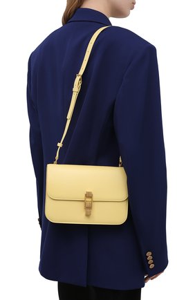 Женская сумка carre SAINT LAURENT желтого цвета по цене 221000 руб., арт. 633214/1YF0W | Фото 2 Женская сумка carre SAINT LAURENT желтого цвета, арт. 633214/1YF0W | Фото 2