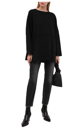 Женская хлопковый лонгслив YOHJI YAMAMOTO черного цвета по цене 41050 руб., арт. ND-T60-086 | Фото 2 Женская хлопковый лонгслив YOHJI YAMAMOTO черного цвета, арт. ND-T60-086 | Фото 2