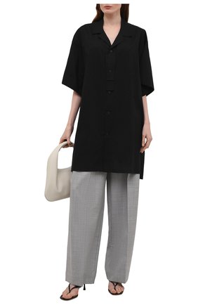 Женская рубашка YOHJI YAMAMOTO черного цвета по цене 51950 руб., арт. ND-B01-203 | Фото 2 Женская рубашка YOHJI YAMAMOTO черного цвета, арт. ND-B01-203 | Фото 2