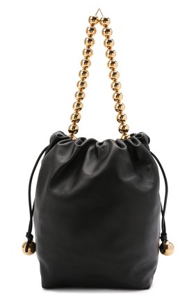 Женская сумка drawstring small JIL SANDER черного цвета, арт. JSWS851553-WSB70044N | Фото 1 (Размер: small; Материал: Натуральная кожа; Сумки-технические: Сумки top-handle)
