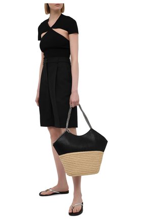 Женские комбинированные шлепанцы loewe x paula's ibiza LOEWE серебряного цвета по цене 43700 руб., арт. L616465X15 | Фото 2 Женские комбинированные шлепанцы loewe x paula's ibiza LOEWE серебряного цвета, арт. L616465X15 | Фото 2 (Материал внутренний: Натуральная кожа; Подошва: Плоская; Каблук высота: Низкий)