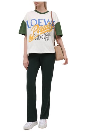 Женская хлопковая футболка loewe x paula's ibiza LOEWE белого цвета по цене 33800 руб., арт. S616Y22X16 | Фото 2 Женская хлопковая футболка loewe x paula's ibiza LOEWE белого цвета, арт. S616Y22X16 | Фото 2