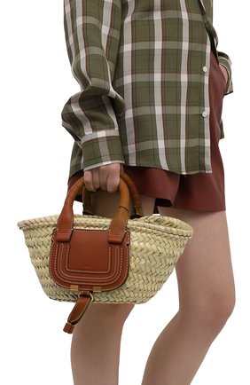 Женский сумка marcie small CHLOÉ коричневого цвета по цене 38950 руб., арт. CHC21US832C97 | Фото 2 Женский сумка marcie small CHLOÉ коричневого цвета, арт. CHC21US832C97 | Фото 2