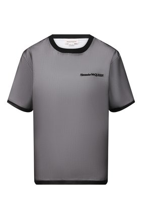 Женская шелковая футболка ALEXANDER MCQUEEN черного цвета по цене 37200 руб., арт. 654002/QLAAA | Фото 1 Женская шелковая футболка ALEXANDER MCQUEEN черного цвета, арт. 654002/QLAAA | Фото 1 (Стили: Гранж; Длина (для топов): Стандартные; Материал внешний: Шелк; Женское Кросс-КТ: Футболка-одежда; Принт: С принтом; Рукава: Короткие; Материал подклада: Хлопок)