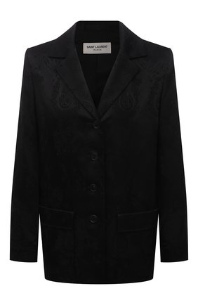 Женский жакет SAINT LAURENT черного цвета по цене 199500 руб., арт. 648707/Y234T | Фото 1 Женский жакет SAINT LAURENT черного цвета, арт. 648707/Y234T | Фото 1