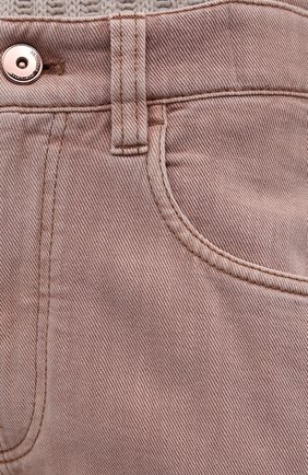 Женские джинсы BRUNELLO CUCINELLI розового цвета, арт. MP93PP5596 | Фото 5 (Кросс-КТ: Деним; Длина (брюки, джинсы): Стандартные; Стили: Гранж; Материал внешний: Хлопок, Деним; Детали: Потертости; Силуэт Ж (брюки и джинсы): Бойфренды)