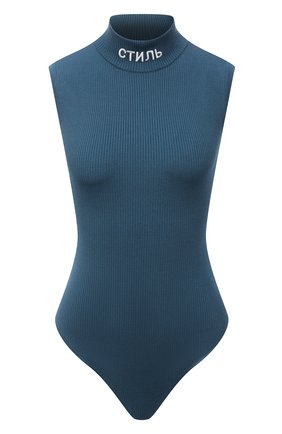Женское боди из вискозы HERON PRESTON синего цвета по цене 48150 руб., арт. HWHA003R21KNI0015700 | Фото 1 Женское боди из вискозы HERON PRESTON синего цвета, арт. HWHA003R21KNI0015700 | Фото 1