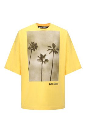 Мужская хлопковая футболка PALM ANGELS желтого цвета по цене 33950 руб., арт. PMAA041S21JER0011810 | Фото 1 Мужская хлопковая футболка PALM ANGELS желтого цвета, арт. PMAA041S21JER0011810 | Фото 1