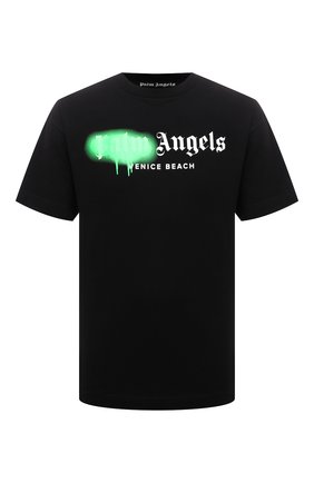 Мужская хлопковая футболка PALM ANGELS черного цвета по цене 17550 руб., арт. PMAA001S21JER0301070 | Фото 1 Мужская хлопковая футболка PALM ANGELS черного цвета, арт. PMAA001S21JER0301070 | Фото 1