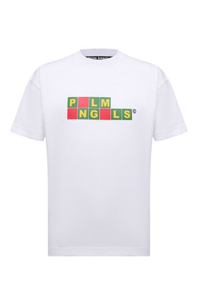 Мужская хлопковая футболка PALM ANGELS белого цвета по цене 21250 руб., арт. PMAA001S21JER0070118 | Фото 1 Мужская хлопковая футболка PALM ANGELS белого цвета, арт. PMAA001S21JER0070118 | Фото 1